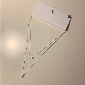 Forever 21 Silver Layered Necklace